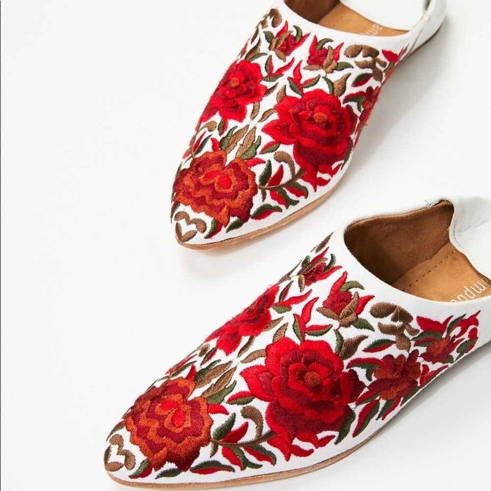Jeffrey Campbell Vijay Floral Embroidered Mules